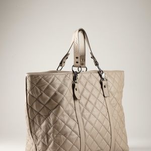 BCBG Ibex Quilt Tote, Lightstone Gray